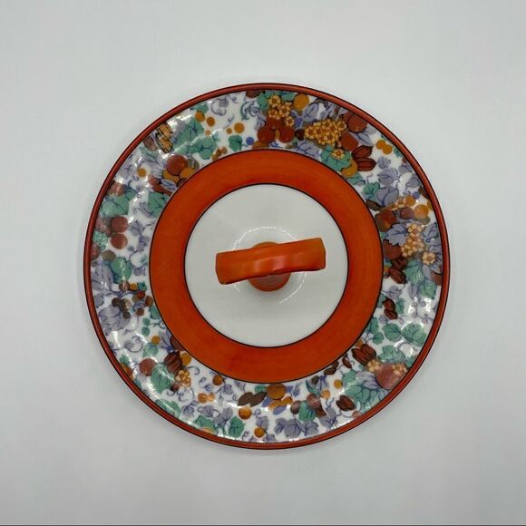 Vintage Prov Saxe ES Germany Floral Hand Painted Porcelain Plate With Handle - Picture 2 of 6